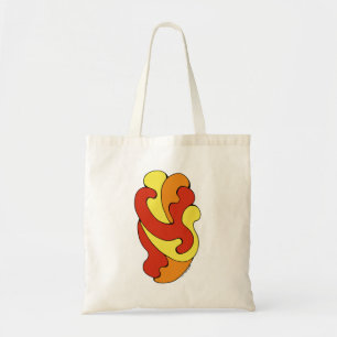 Bolsa Tote Curvas de Embrasão (Amarelo, Vermelho, Laranja)