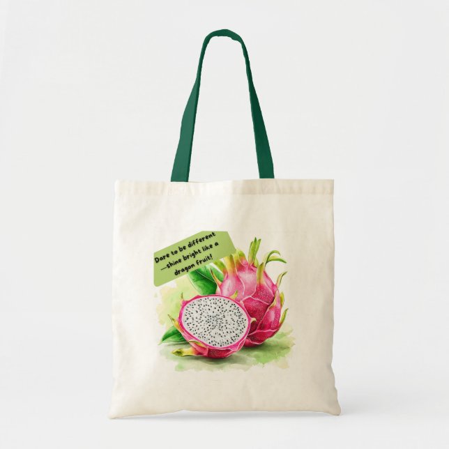 Bolsa Tote Cushion de Impressão de Dragão Divertido e Motivac (Frente)