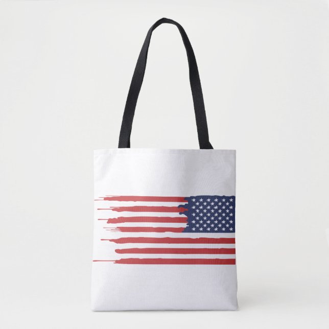 Bolsa Tote Custom American USA Flag  (Frente)