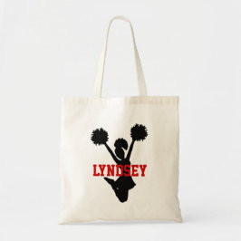 Bolsa Tote Custom Black and Red Cheerleader Tote Bag