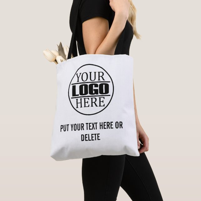 Bolsa Tote Custom Business Logo and slogan (Close Up)