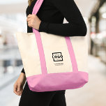 Bolsa Tote Custom Company Logo Branded Promotional Pink<br><div class="desc">Easily personalize this trendy tote bag with your own business logo and promotional information. Custom branded tote bags are great as corporate gifts for employees,  customers,  and clients. They can also be used to promote your business brand at exhibitions,  conferences or as trade show giveaways. No minimum order quantity.</div>