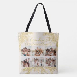 Bolsa Tote Custom Elegant Grandma's Christmas Photo Collage