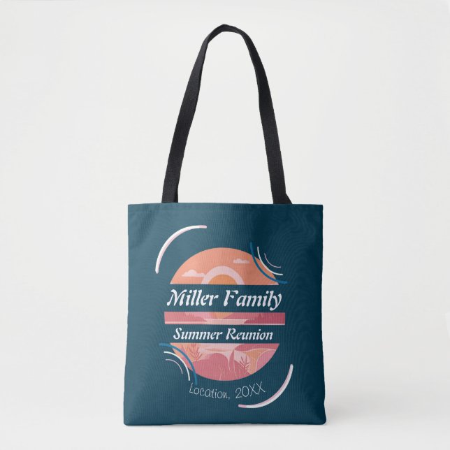 Bolsa Tote Custom Family Reunion Lake (Frente)