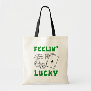 Bolsa Tote Custom Feelin 'Lucky Afirmação Positiva & Ases