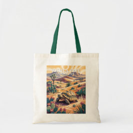 Bolsa Tote Custom Joshua Tree Tortoise Retro Desert Landscape