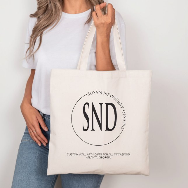 Bolsa Tote Custom Logo Business or Shopping  (Criador carregado)