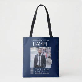 Bolsa Tote Custom Magazine Cover Bag, Modern Fashion Mens