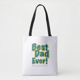 Bolsa Tote Custom Name Best Dad Ever