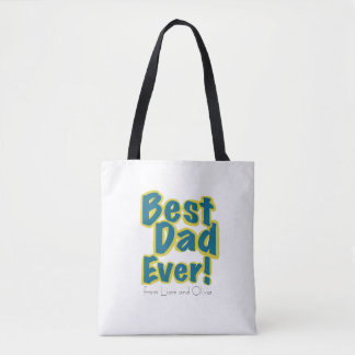 Bolsa Tote Custom Name Best Dad Ever