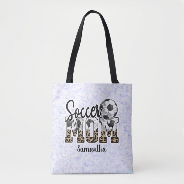 Bolsa Tote Custom Name Soccer Mom | Mother's Day (Frente)