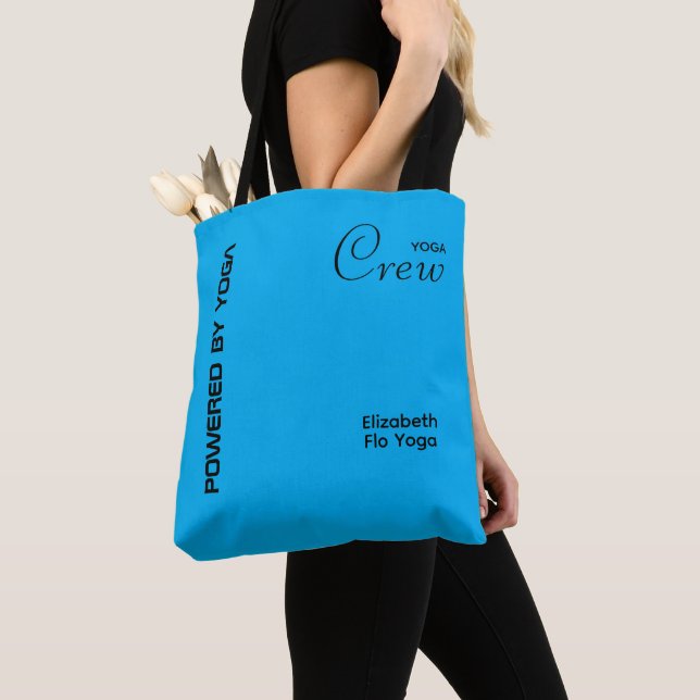 Bolsa Tote Custom Print Yoga Crew Azure Blue (Close Up)