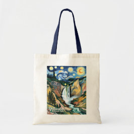 Bolsa Tote Custom Yellowstone Lower Falls Van Gogh Colorful