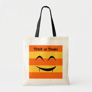 Bolsa Tote Cute abóbora de Halloween laranja doce ou travessa