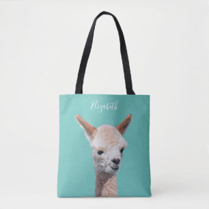 Bolsa Tote Cute Alpaca, Personalize o nome