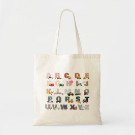 Bolsa Tote Cute Alphabet ABC Trucks, Veículos De Transporte