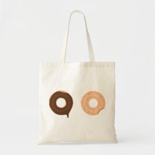 Bolsa Tote Cute and funny two donuts design tote bag