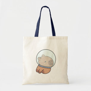 Bolsa Tote Cute Astronaut Capybara in Space Helmet Kawaii
