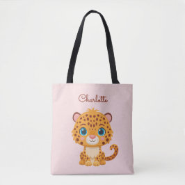 Bolsa Tote Cute Baby Leopard Safari Animal Kids