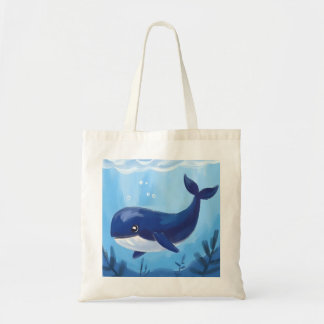 Bolsa Tote Cute Blue Whale Tote Bag 