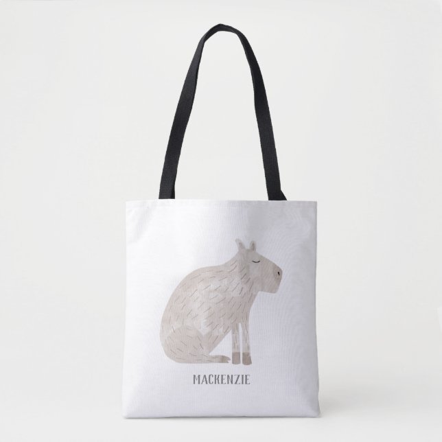 Bolsa Tote Cute Capybara Personalizada (Frente)