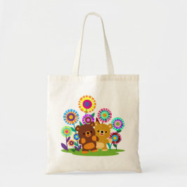 Bolsa Tote Cute Cartoon Bears' Garden Tote Bag