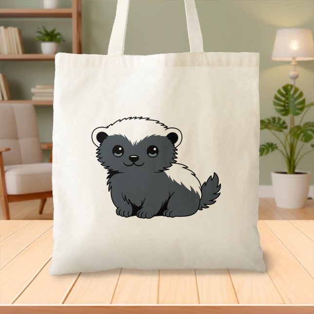 Bolsa Tote Cute Cartoon Honey Badger (Criador carregado)