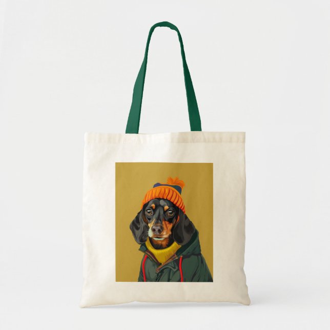 Bolsa Tote Cute Dachshund (Frente)