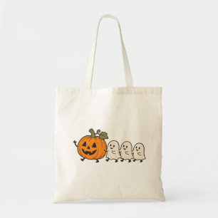Bolsa Tote Cute Desfile de Fantasmas Halloween Abóbora Saco d