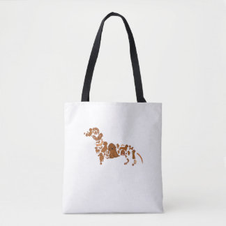 Bolsa Tote Cute Dogs As Dachshund Funny Wirehaired Dachshund.