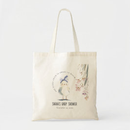 Bolsa Tote Cute Farm Chick Watercolor Floral Baby Shower