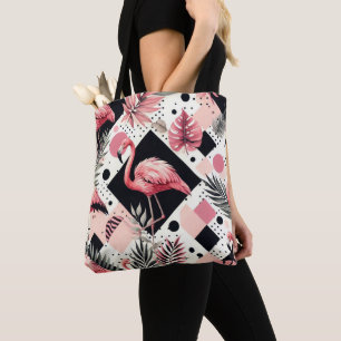 Bolsa Tote Cute Flamingo Geométrico