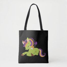 Bolsa Tote Cute Frankenstein Unicorn Halloween