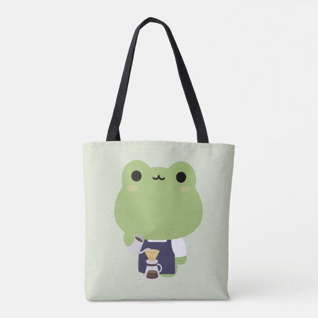 Bolsa Tote Cute Frog Barista (Verso)