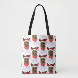 Bolsa Tote Cute German Shepherd Dog Christmas Pattern