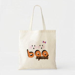 Bolsa Tote Cute Ghoul Fantasma Boo Squad Preto Laranja
