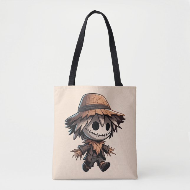 Bolsa Tote Cute Halloween Scarecrow (Frente)