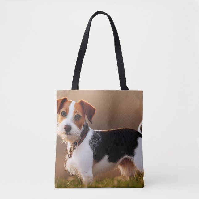 Bolsa Tote Cute Jack Russel Terrier Dog Photograph (Frente)