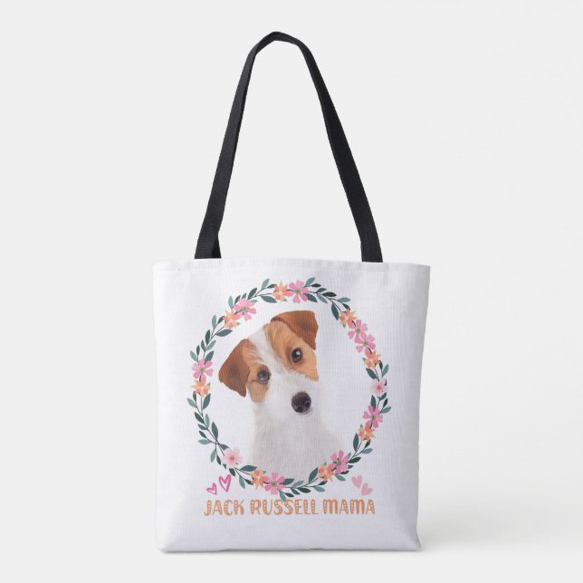 Bolsa Tote Cute Jack Russell Terrier - Jack Russell Mama (Verso)