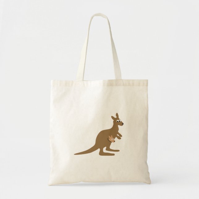 Bolsa Tote Cute Kangaroo e Joey (Frente)