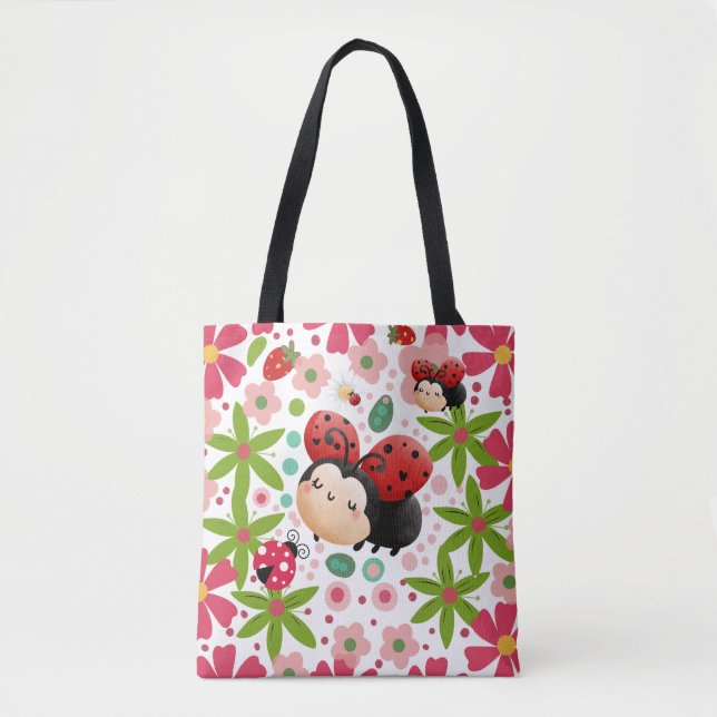 Bolsa Tote Cute Lady Bugs🐞 (Frente)