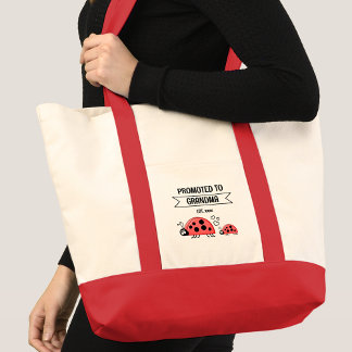 Bolsa Tote Cute ladybugs promoted to grandma red