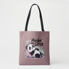 Bolsa Tote Cute Lazy Panda – “Maybe Later” Relaxing Panda
