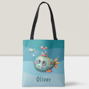 Bolsa Tote Cute Little Blue Submarine 