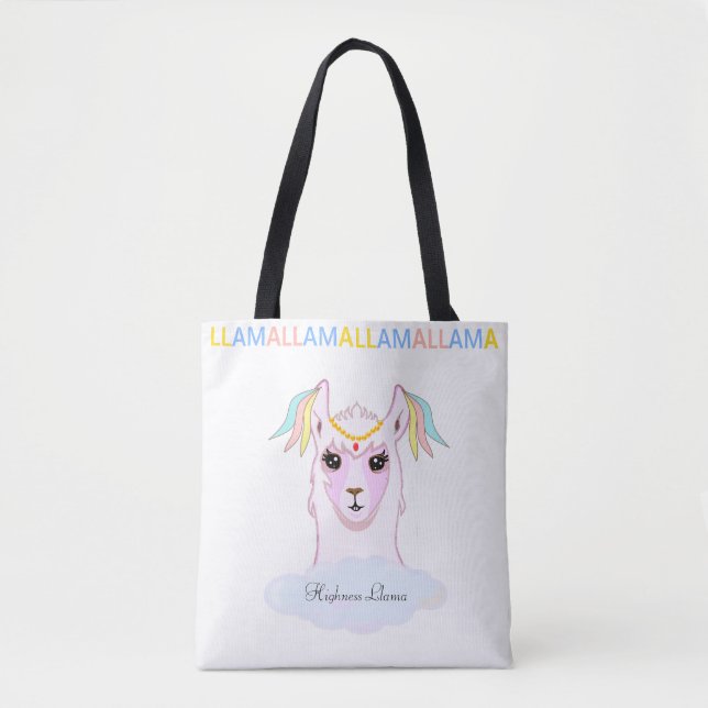 Bolsa Tote Cute Llama (Frente)