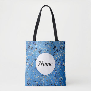 Bolsa Tote Cute Moda Menina Desenho Flores Nome