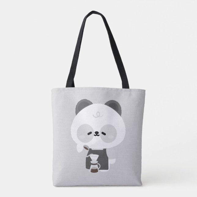 Bolsa Tote Cute Panda Barista (Verso)
