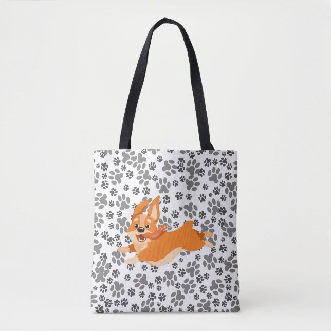 Bolsa Tote Cute Pembroke Welsh Corgi (Frente)
