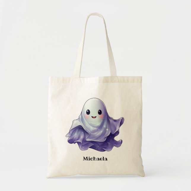 Bolsa Tote Cute Personalized Ghost Halloween (Frente)
