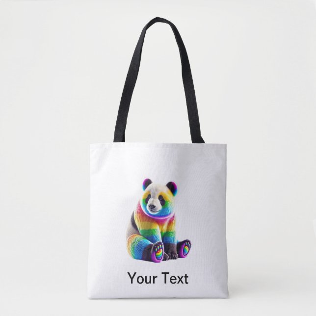Bolsa Tote Cute Rainbow Panda (Frente)